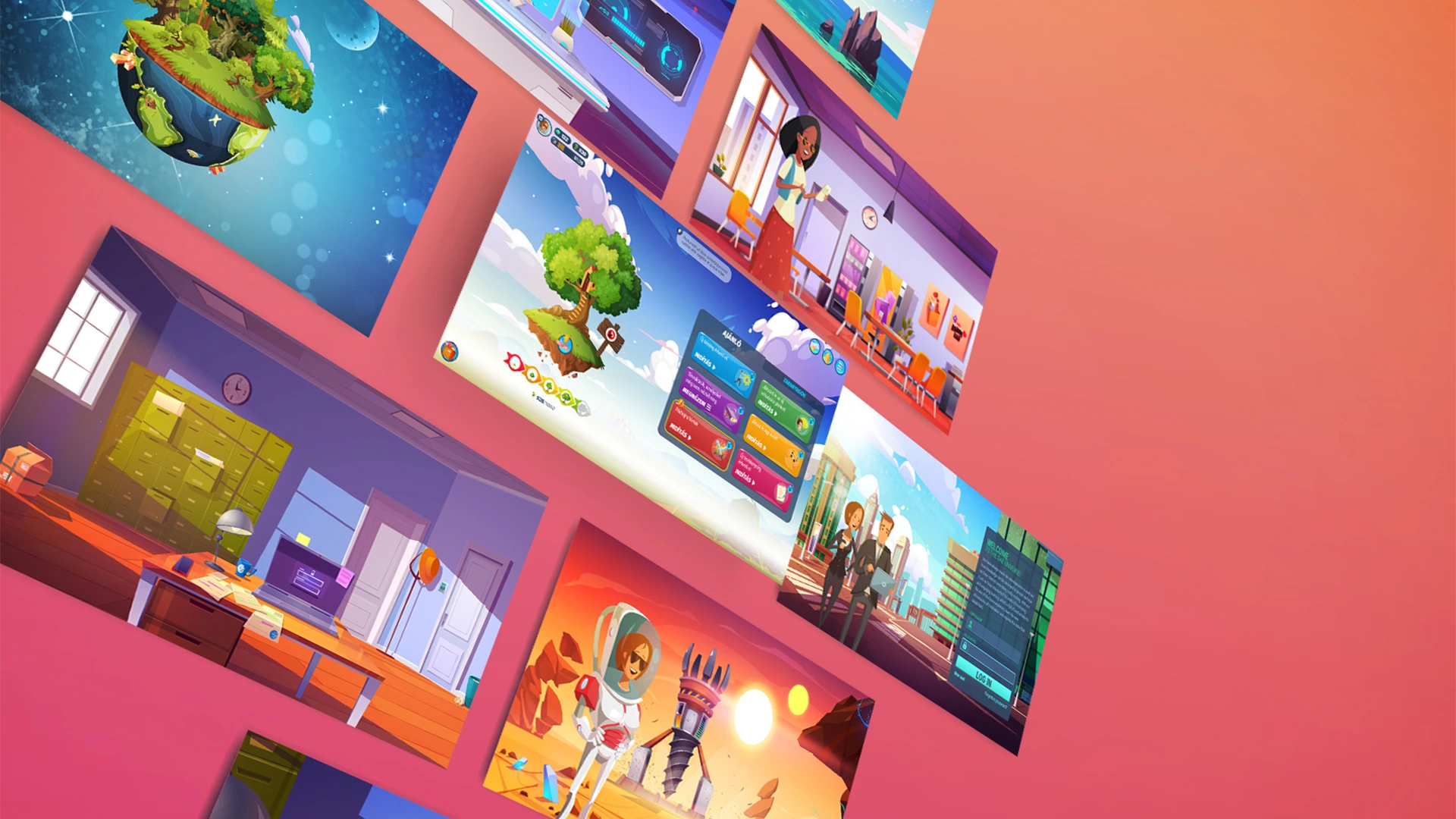 Games for Business platform screenshot - Collage
