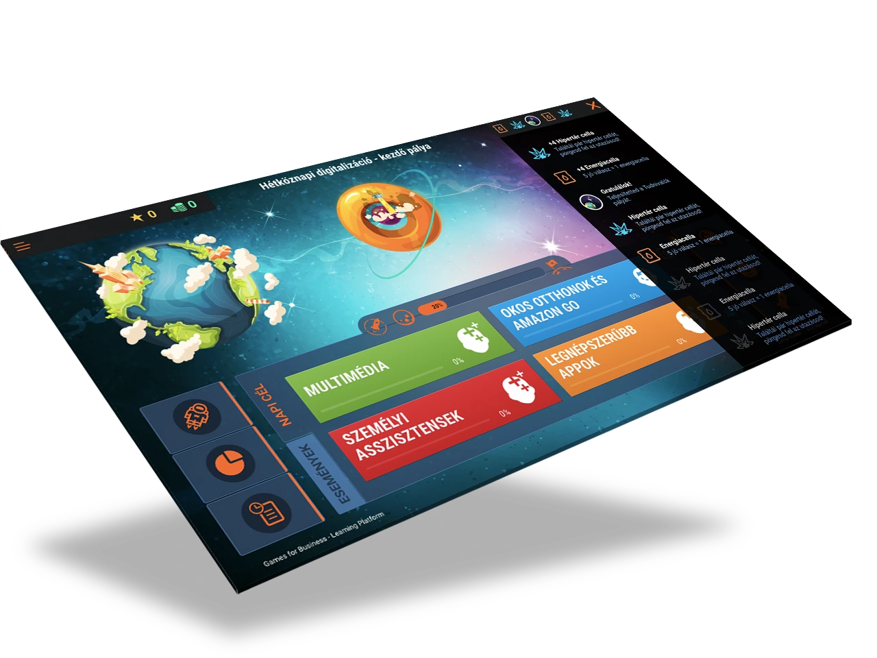 Games for Business platform screenshot – Digital Galaxy 1