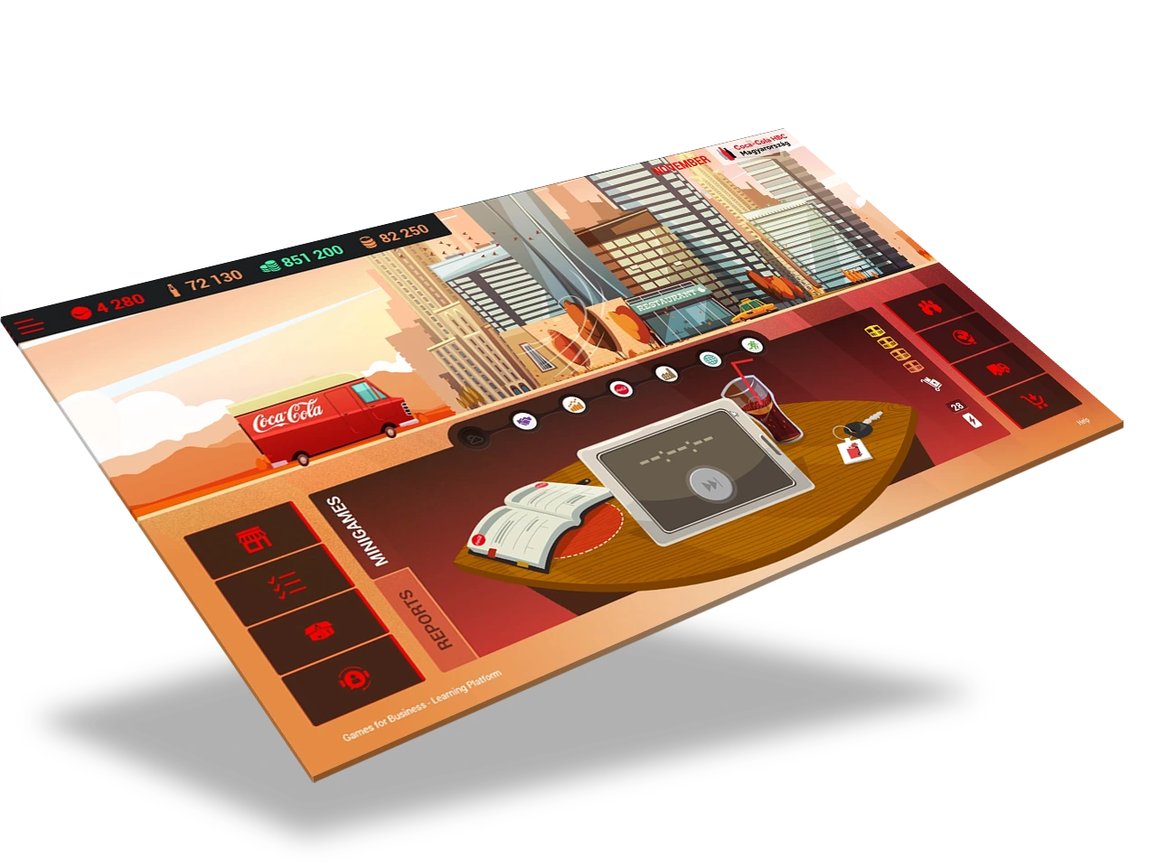 Games for Business platform screenshot – Revenuepoly 1