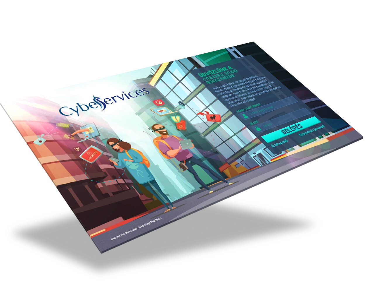 Games for Business platform screenshot – Ethical Hacker Training 1