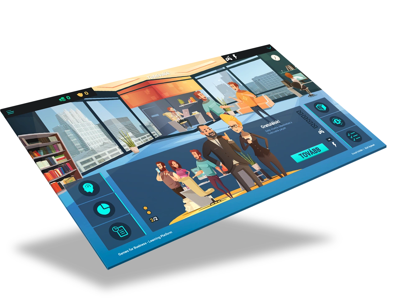 Games for Business platform screenshot – Ethical Hacker Training 2