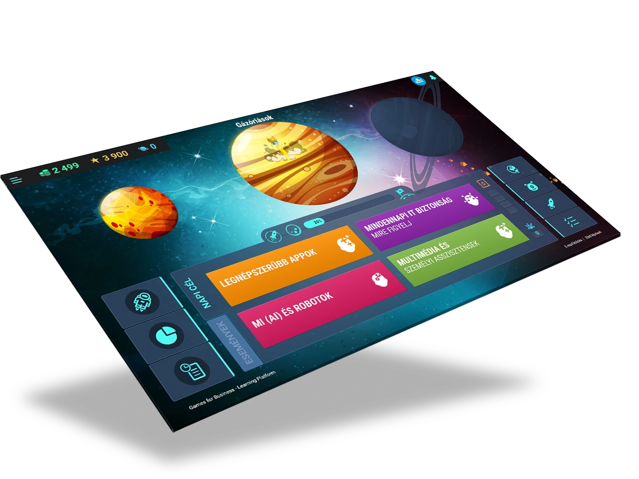 Games for Business platform screenshot – Digital Competence Training 2