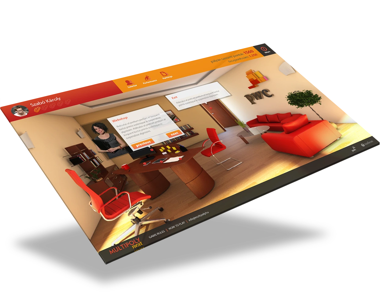 Games for Business platform screenshot – Multipoly 1