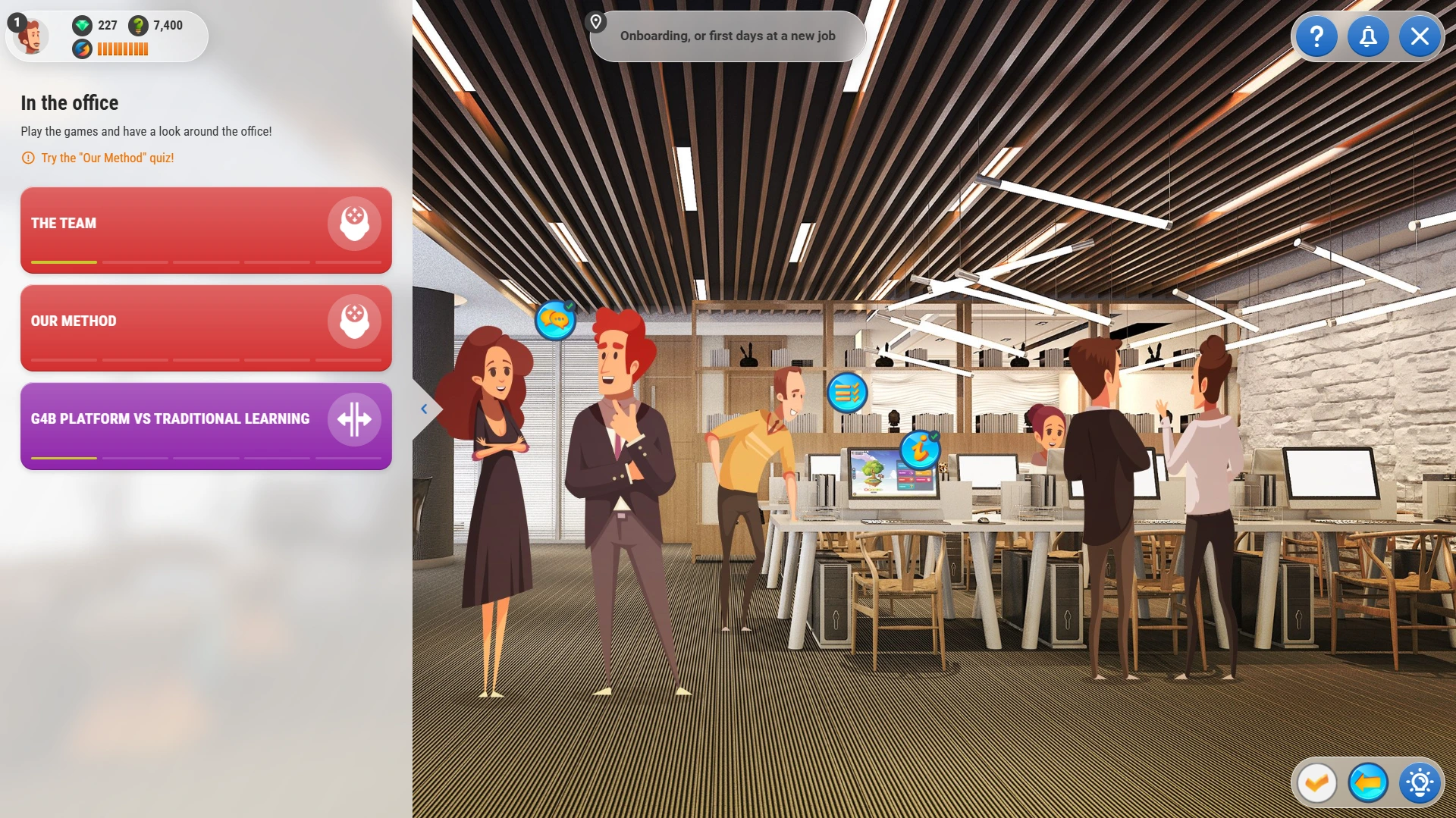 Games for Business platform screenshot - Board 3 - light mode